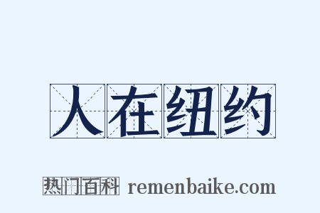 人在纽约是什么意思的图片